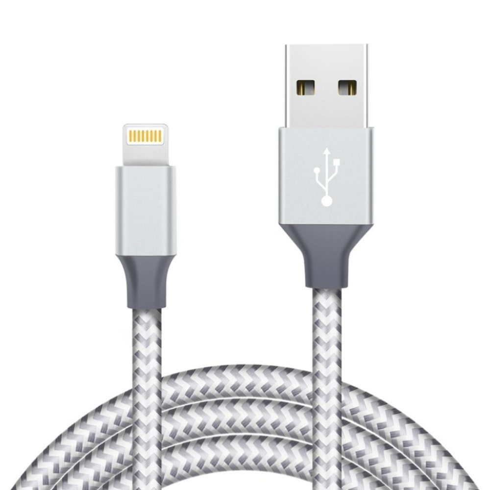USB iPhone Charger, Cord 6FT Nylon Braided Cable